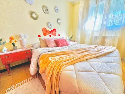 Cama o camas de una habitación en Casa Rural al Sol De Las Ruinas- piscina privada