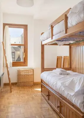 Cama o camas de una habitación en El Mirador de Castiello