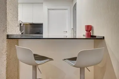 Una cocina o zona de cocina en Apartamentos Ezkaba by Clabao