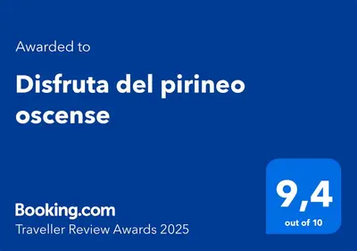 Certificado, premio, señal o documento que está expuesto en Disfruta del pirineo oscense