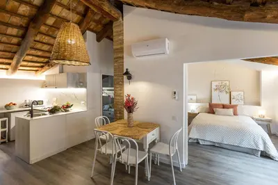 Cama o camas de una habitación en L’Angorfa de Casa Santiago, casa rural