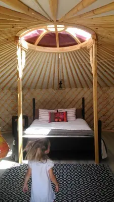 Cama o camas de una habitación en Campo de Reyes