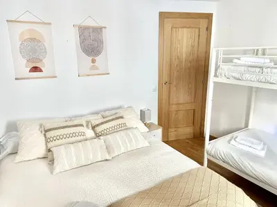Cama o camas de una habitación en Dúplex en Sallent de Gállego