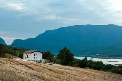 Paisaje cerca de este chalet de montaña