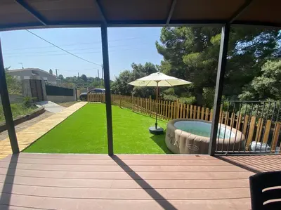 Jardín al aire libre en La Casa Azul