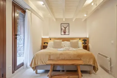 Cama o camas de una habitación en Luderna - Casa con terraza Sarnalha