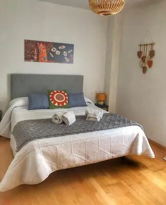 Cama o camas de una habitación en Ekhiola Txiki