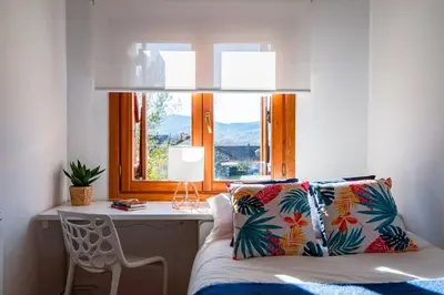 Cama o camas de una habitación en Casa Nieves