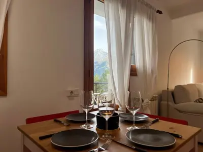 Zona de estar de Apartamento en Formigal con vistas