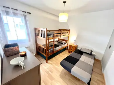 Cama o camas de una habitación en Apartamento en Formigal con vistas