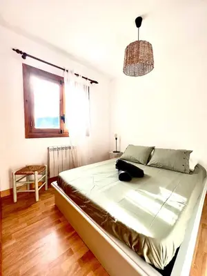 Cama o camas de una habitación en Apartamento en Formigal con vistas