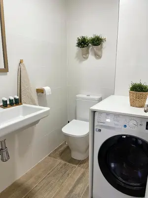 Un baño de Apartamento familiar en el centro de Benasque con terraza