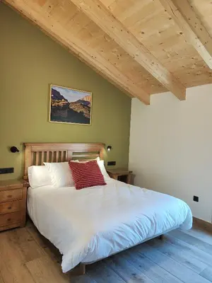 Cama o camas de una habitación en LAS BORDAS DE MIQUELET