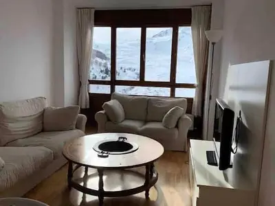Zona de estar de Formigal apartamento maravillosas vistas