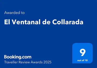 Certificado, premio, señal o documento que está expuesto en El Ventanal de Collarada