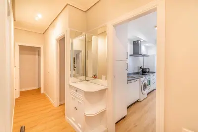 Una cocina o zona de cocina en Espacioso y cómodo apartamento en Pamplona