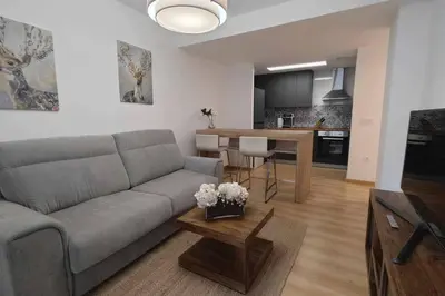 Una cocina o zona de cocina en Mimosa 4 con terraza - tucasaenlospirineos