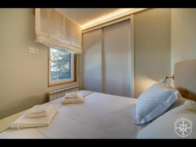 Cama o camas de una habitación en LIEBRE de Alma de Nieve