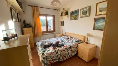 Cama o camas de una habitación en Apartament Vila Vermella, PRADES