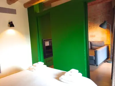 Cama o camas de una habitación en Hotel Restaurant Lotus Priorat