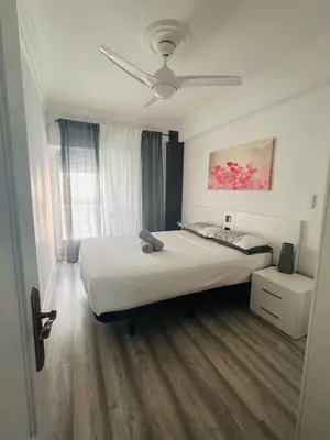 Cama o camas de una habitación en Apartamento San Antón