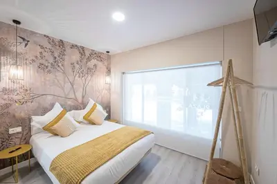Cama o camas de una habitación en Hostal Plaza Boutique - Solo adultos