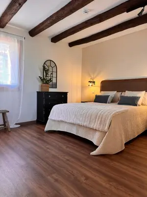 Cama o camas de una habitación en APARTAMENTOS VILLA DE GOYA