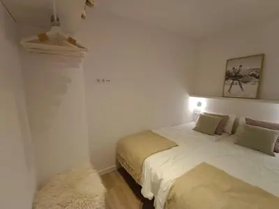 Cama o camas de una habitación en CIGALERA de Alma de Nieve