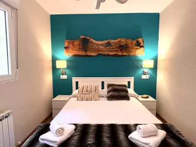 Cama o camas de una habitación en Apartament Les Vernedes - L'Amfitriona