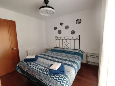 Cama o camas de una habitación en Alojamiento Gorga-Ordesa, en Boltaña