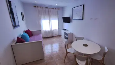 Una televisión o centro de entretenimiento en Apartament Perebep de Linyola