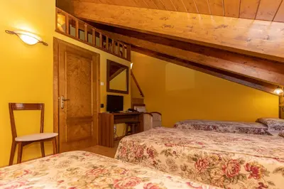 Cama o camas de una habitación en Hotel Solana