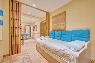 Cama o camas de una habitación en Corazón de Pamplona