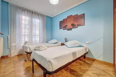 Cama o camas de una habitación en Corazón de Pamplona