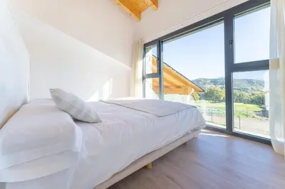 Cama o camas de una habitación en Casa rural de lujo en Alt Urgell, Pirineos.
