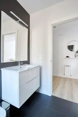 Una cocina o zona de cocina en Bonito acogedor apartamento en centro de Pamplona