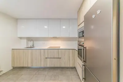 Una cocina o zona de cocina en Apartamento con terraza