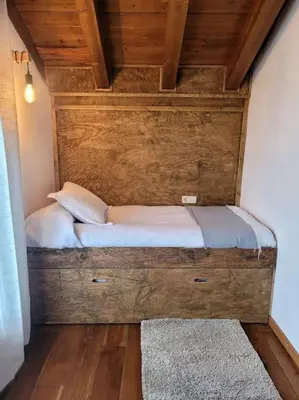 Cama o camas de una habitación en El Pajar de la Plaza