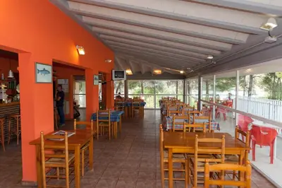 Un restaurante o sitio para comer en Camping Riba-roja