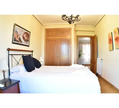 Cama o camas de una habitación en Casa Gilgar Olite