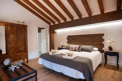 Cama o camas de una habitación en Casa Rural Kabia