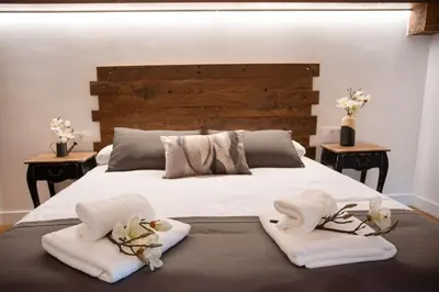 Cama o camas de una habitación en Casa Rural Kabia