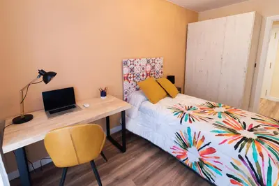 Cama o camas de una habitación en Albada Huesca