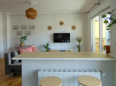 Una televisión o centro de entretenimiento en Apartamento Zuhaitzondoa Etxea