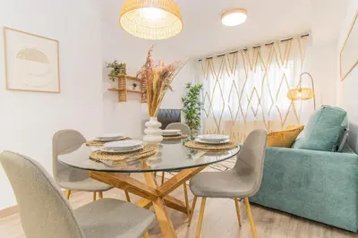 Zona de estar de Beautiful flat in the Pyrenees * Free Parking