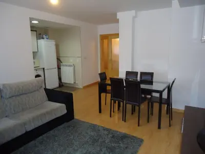 Zona de estar de Apartamento Sabiñánigo Esquí Snow Senderismo Bici Wifi