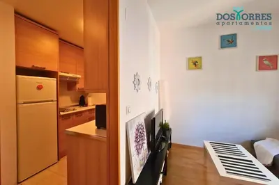 Una cocina o zona de cocina en Dos Torres Pilar Suites- balcones con vistas a la ciudad