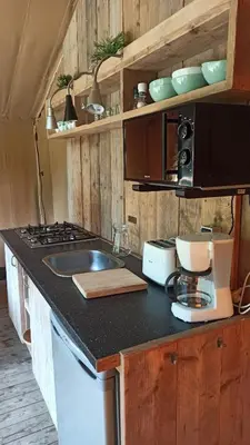Una cocina o zona de cocina en Camping Collegats