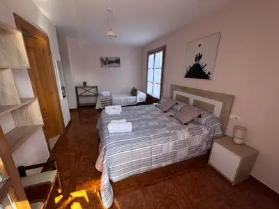 Cama o camas de una habitación en Casa Rural Los Rubios