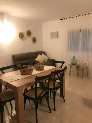 Zona de estar de La CasetaBlanca del Toscar
